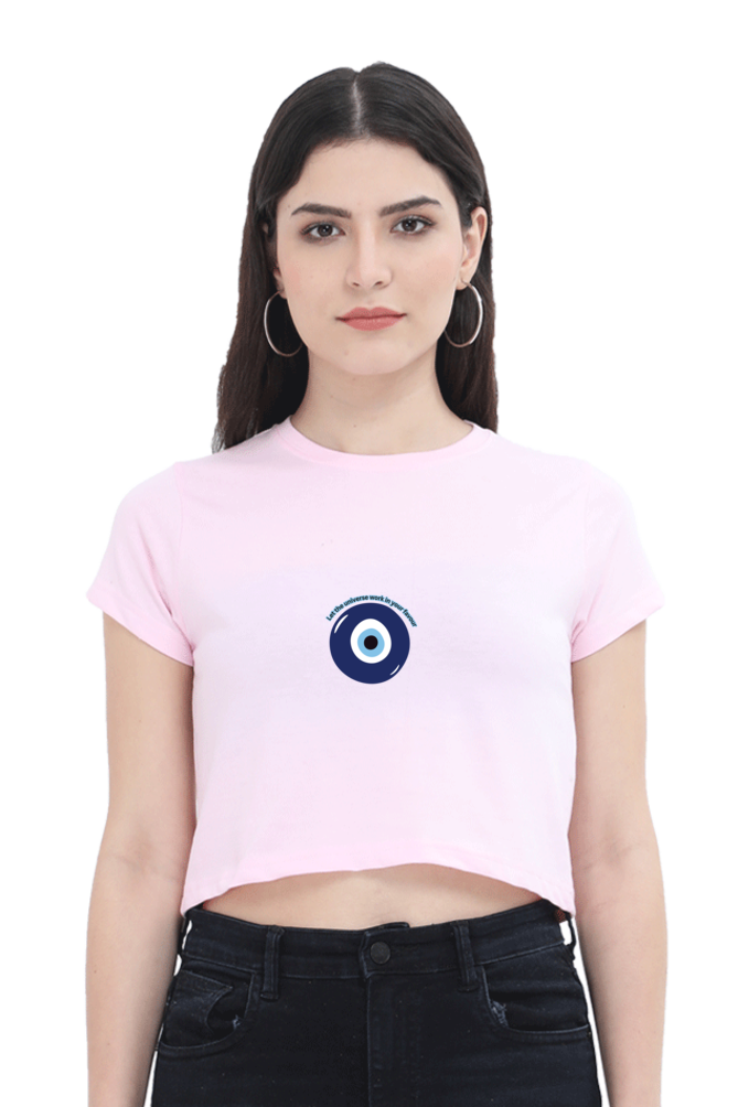 Evil Eye Printed Crop Top For Women